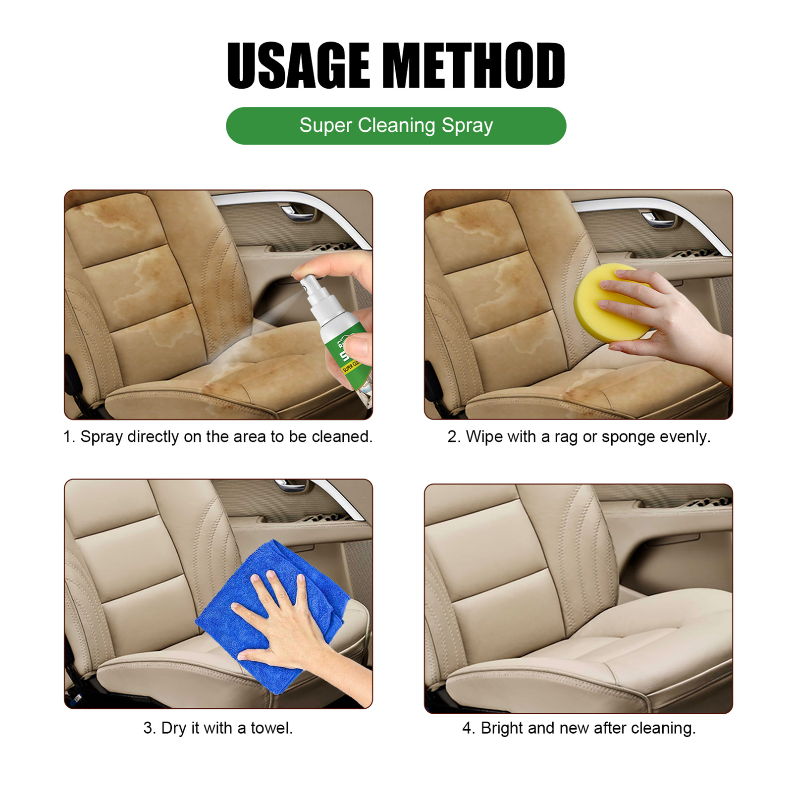 Star Home 100ml Car Interior Cleaner Decontamination Wash-free